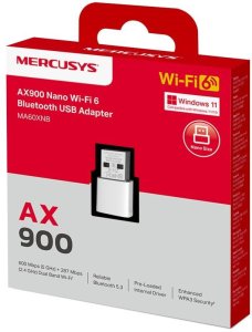 MERCUSYS MA60XNB WiFi6 USB nano adapter (AX900,2,4GHz/5GHz,Bluetooth5.3,USB2.0) 2