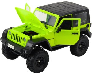 Auto Terenowe Zdalnie Sterowane RC Jeep Wrangler Rock Crawler Zielony 1:14 Double E 3