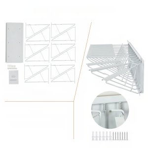 Półka na Dokumenty Ścienna Wieszak A0-A1 12 Uchwytów Obrotowych 3