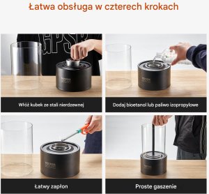 Stołowy kominek dekoracyjny 15 cm 5