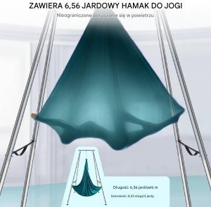Stojak z Hamakiem Aerial Yoga Zielony 4
