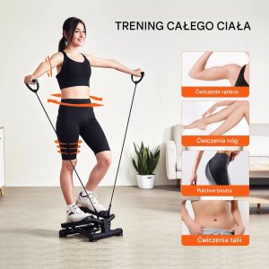 Step Stepper do Ćwiczeń Twist z Gumami Oporowymi Domowy Trening LCD 9