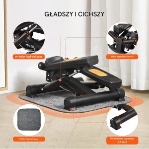 Step Stepper do Ćwiczeń Twist z Gumami Oporowymi Domowy Trening LCD 10