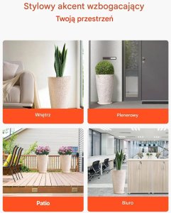 Donice ogrodowe 2szt 53cm wysokie stożkowe do wewnątrz i ogrodu 11