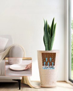 Donice ogrodowe 2szt 53cm wysokie stożkowe do wewnątrz i ogrodu 2