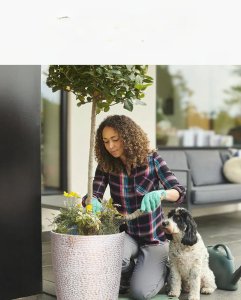 Donice ogrodowe 2szt 53cm wysokie stożkowe do wewnątrz i ogrodu 6