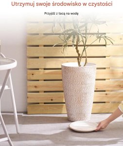 Donice ogrodowe 2szt 53cm wysokie stożkowe do wewnątrz i ogrodu 9