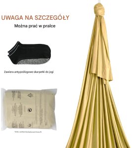 Zestaw Hamak do Aerial Yoga Złoty 6