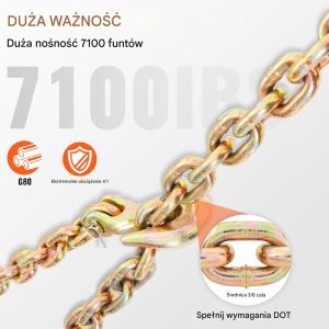 Vevor Łańcuch Transportowy Holowniczy 9