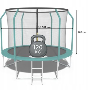 Trampolina ogrodowa Funfit Premium z siatką wewnętrzną 10 FT 312 cm 6