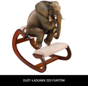 Klęcznik klękosiad krzesło biurowe ergonomiczne fotel biurowy ciemny brąz 5