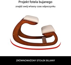 Klęcznik klękosiad krzesło biurowe ergonomiczne fotel biurowy ciemny brąz 6