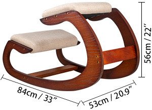 Klęcznik klękosiad krzesło biurowe ergonomiczne fotel biurowy ciemny brąz 8