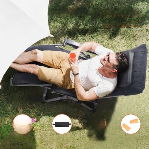 Leżak Wypoczynkowy Czarny 6
