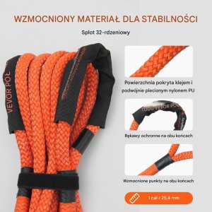 Vevor Lina holownicza kinetyczna 17 T 25 mm 6 m 2