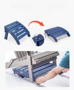 Podnóżek Adirondack Taboret Ogrodowy Składany HDPE 47,5x48x35 cm Zestaw 2 3