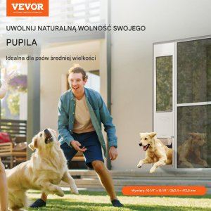 Drzwiczki dla Psa do Drzwi Przesuwnych Aluminiowe Regulacja Wysokości L 7