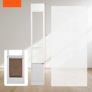 Drzwiczki dla Psa do Drzwi Przesuwnych Aluminiowe Regulacja Wysokości L 9