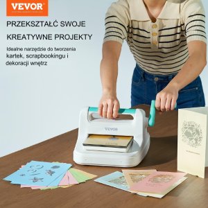 Vevor Dziurkacz Ozdobny do Papieru Maszyna do Wycinania i Tłoczenia 160 mm 13