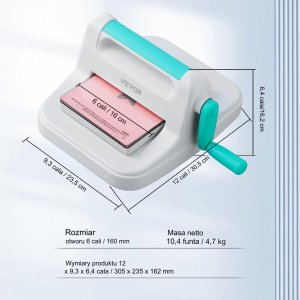 Vevor Dziurkacz Ozdobny do Papieru Maszyna do Wycinania i Tłoczenia 160 mm 8