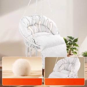 Fotel Wiszący Ogrodowy w stylu Boho do Wnętrz i Ogrodu Udźwig 150 kg 8