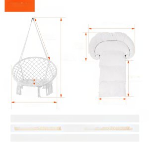 Fotel Wiszący Ogrodowy w stylu Boho do Wnętrz i Ogrodu Udźwig 150 kg 9