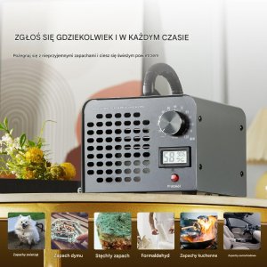 Generator ozonu 36000mg/h z timerem 120min usuwanie zapachów do domu 6