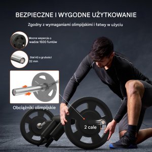 Gryf squat bar z ramionami 680 kg do przysiadów i fizjoterapii 4