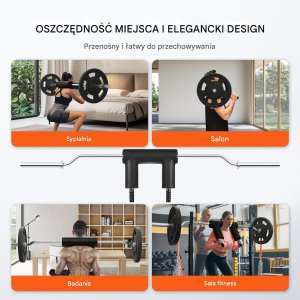 Gryf squat bar z ramionami 680 kg do przysiadów i fizjoterapii 6