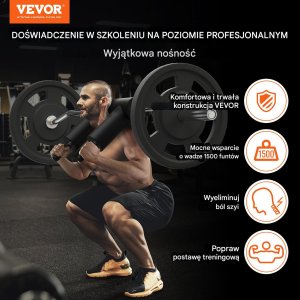 Gryf squat bar z ramionami 680 kg do przysiadów i fizjoterapii 7