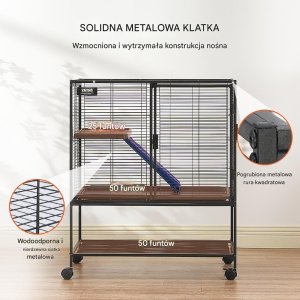 Vevor Metalowa Klatka dla Małych Zwierząt 92 cm 3