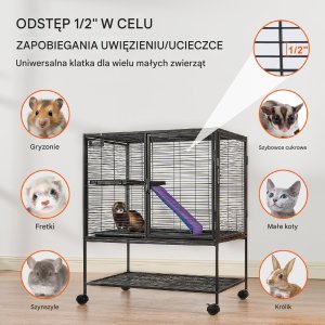 Vevor Metalowa Klatka dla Małych Zwierząt 92 cm 7