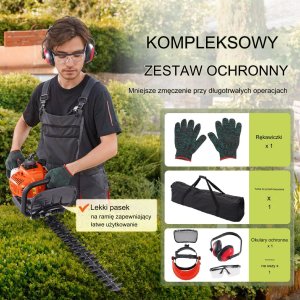 Podkaszarka do żywopłotu nożyce piła spalinowa 4