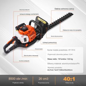 Podkaszarka do żywopłotu nożyce piła spalinowa 5