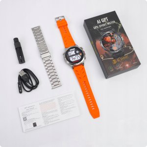 SMARTWATCH ZEGAREK MĘSKI GPS CIŚNIENIE CHAT GPT POLSKIE MENU ROZMOWY WATCH 5