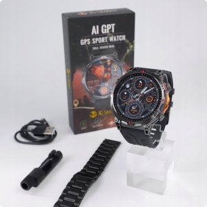 SMARTWATCH MĘSKI ZEGAREK CHAT GPT GPS ROZMOWY SPORT 650mAh 2 paski MENU POL 7