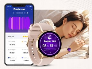 Smartwatch Damski Amoled Rozmowy Menu Polski - Zdrowie Sport Chat GPT Złoty 8