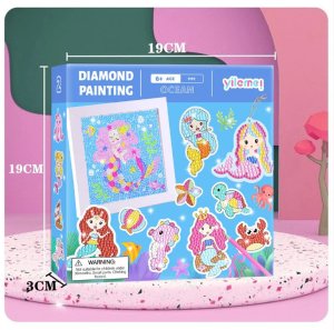 HAFT DIAMENTOWY DIAMOND PAINTING MOZAIKA DIAMENTOWA DLA DZIECI + NAKLEJKI 2