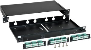EATON TRIPPLITE 36-Port Fiber Patch Panel Enclosure 1U Rack-Mount LC/LC 2