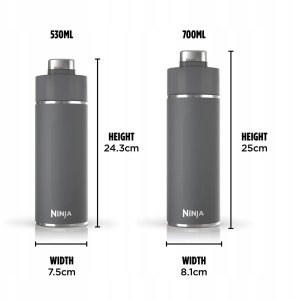Butelka na napoje gazowane NINJA Thirsti szary 700ml DW2401EUUKGY 4