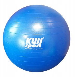 Piłka Gimnastyczna do Ćwiczeń Treningu KUBISPORT 75 cm Niebieska 2