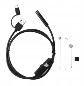 Endoskop Kamera inspekcyjna USB-C 5M OTG LED 3W1 do Telefonu Magnes Lustro 4