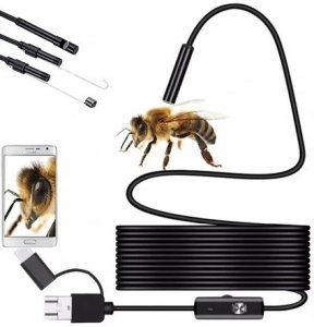 Endoskop Kamera inspekcyjna USB-C 5M OTG LED 3W1 do Telefonu Magnes Lustro 5