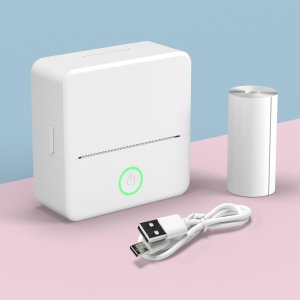 MINI DRUKARKA TERMICZNA DO ZDJĘĆ NOTATEK ETYKIET + 13 ROLEK GRATIS NAKLEJKI 5