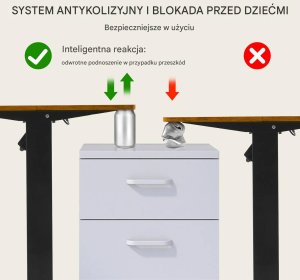 Biurko Vevor Brązowe 120 cm x 60 cm 12