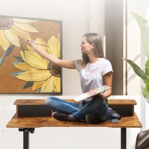 Biurko Vevor Brązowe 120 cm x 60 cm 4