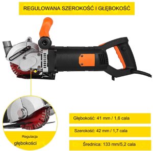 Bruzdownica do betonu dedra frezarka rowków elektryczna 4800 W 133 mm 7