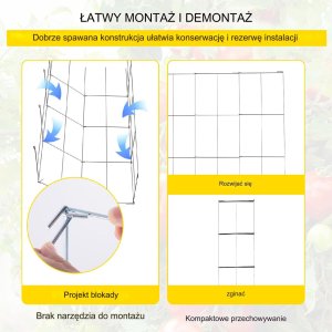 PODPÓRKI TYCZKI DO POMIDORÓW RÓŻ PERGOLA ROŚLIN KWIATY 3 SZT. 11