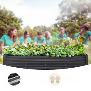 Skrzynia ogrodowa Vevor Grządka ogrodowa duża warzywniak skrzynka z warzywami 240x120cm 11