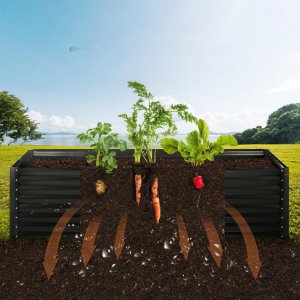 Skrzynia ogrodowa Vevor Grządka ogrodowa duża warzywniak skrzynka z warzywami 240x120cm 12